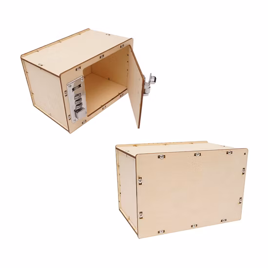 Bricolage en bois serrure mécanique mot de passe boîte enfants à la main construction modèle jouets tige amusant Science expérience Kit pour enfants cadeau