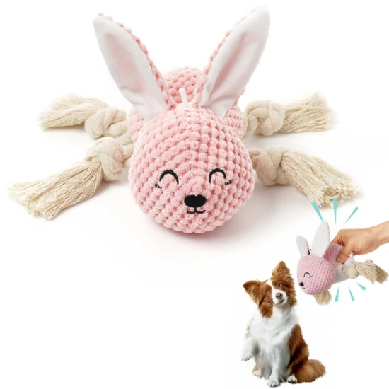 Voovpet Jouets en peluche pour chien, jouets interactifs pour chien en peluche avec papier froissé, jouets à mâcher durables pour chiots de petite taille et moyenne, jouets pour chiens mignons