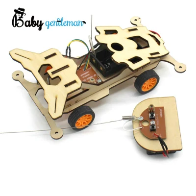 Jouet éducatif créatif bricolage Kit de modèle de voiture de course en bois pour enfants Z04054G