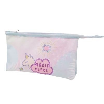 Retour à l'école populaire Sublimation impression personnalisée multicouches filles unisexe enfants papeterie pochette de rangement sacs à crayons étuis