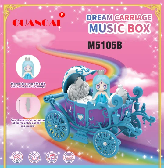 Ice Princess Carriage Boîte à musique Jouets pour enfants