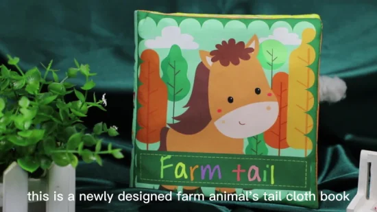 Animal Tails Apprentissage Éducatif Livres En Tissu Lavable Doux Livre D'histoires Calme Autres Jouets Éducatifs